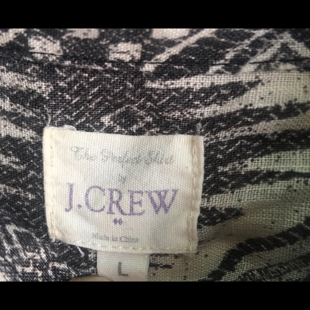 J Crew Large Geometric Aztec Print Button Down - image 2